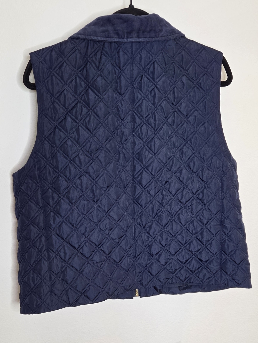 J.Crew Signature Puffer Vest In Navy With Navy Corduroy Collar - Picture 16 of 16